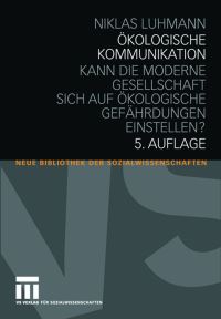 Book Cover for Ökologische Kommunikation by Niklas Luhmann