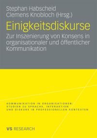 Book Cover for Einigkeitsdiskurse by Stephan Habscheid, Clemens Knobloch