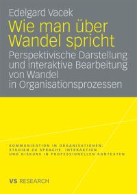 Book Cover for Wie Man Über Wandel Spricht by Edelgard Vacek