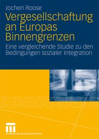 Book Cover for Vergesellschaftung an Europas Binnengrenzen by Jochen Roose