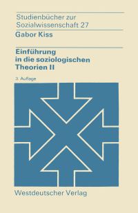Book Cover for Einführung in Die Soziologischen Theorien II by Gabor Kiss