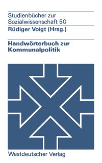 Book Cover for Handwörterbuch Zur Kommunalpolitik by Rüdiger Voigt