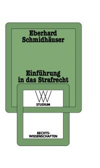 Book Cover for Einführung in Das Strafrecht by Eberhard Schmidhäuser