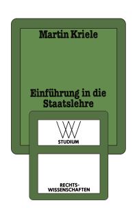 Book Cover for Einführung in Die Staatslehre by Kriele Martin