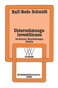 Book Cover for Unternehmungsinvestitionen by RalfBodo Schmidt