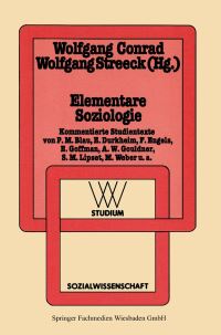 Book Cover for Elementare Soziologie by Wolfgang Conrad, Wolfgang Streeck