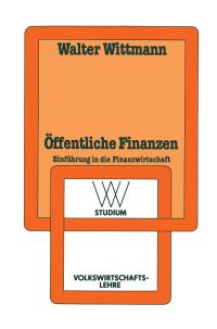 Book Cover for Öffentliche Finanzen by Walter Wittmann