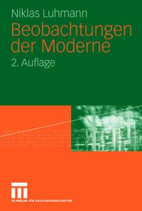 Book Cover for Beobachtungen Der Moderne by Niklas Luhmann
