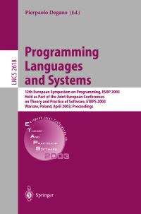 Book Cover for Programming Languages and Systems by European Symposium on Programming, Pierpaolo Degano, ETAPS Conference