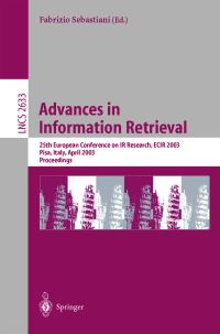 Book Cover for Advances in Information Retrieval by European Conference on IR Research, Fabrizio Sebastiani