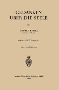Book Cover for Gedanken Über Die Seele by Oswald Bumke