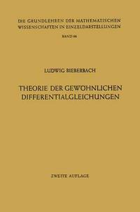 Book Cover for Theorie Der Gewohnlichen Differentialgleichungen by Ludwig Bieberbach