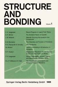 Book Cover for Structure and Bonding by C K Jørgensen, D F Shriver, J B Neilands, B B Buchanan, R E Feeney, St K Komatsu, St Ahrland, R F Hudson, R J P Williams, J D Hale