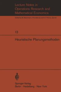 Book Cover for Heuristische Planungsmethoden by F Weinberg, CA Zehnder
