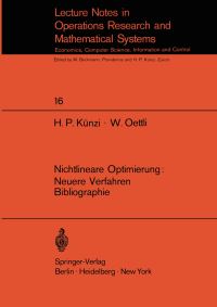 Book Cover for Nichtlineare Optimierung by HP Künzi, W Oettli