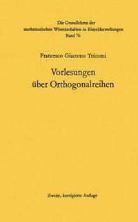 Book Cover for Vorlesungen Uber Orthogonalreihen by Francesco Giacomo Tricomi