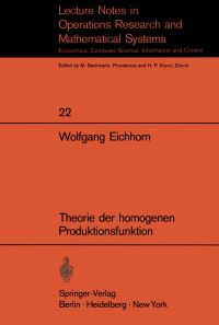 Book Cover for Theorie Der Homogenen Produktionsfunktion by W Eichhorn