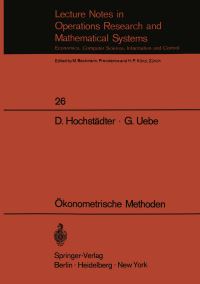 Book Cover for Ökonometrische Methoden by Dieter Hochstädter, Götz Uebe
