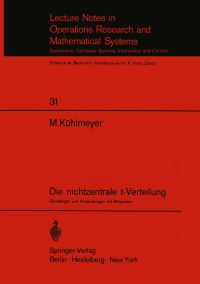 Book Cover for Die Nichtzentrale T-Verteilung by Martin Kühlmeyer