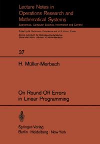 Book Cover for On Round-Off Errors in Linear Programming by H MüllerMerbach