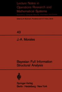 Book Cover for Bayesian Full Information Structrual Analysis by JA Morales