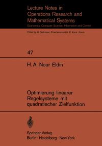 Book Cover for Optimierung Linearer Regelsysteme Mit Quadratischer Zielfunktion by HA Nour Eldin