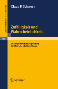 Book Cover for Zufälligkeit Und Wahrscheinlichkeit by Claus P Schnorr