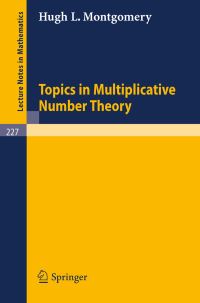 Book Cover for Topics in Multiplicative Number Theory by Hugh L Montgomery