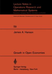 Book Cover for Growth in Open Economies by JA Hanson
