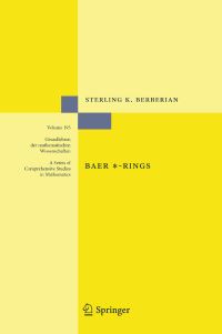 Book Cover for Baer *-Rings by Sterling K Berberian