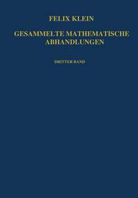 Book Cover for Gesammelte Mathematische Abhandlungen by Felix Klein
