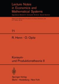 Book Cover for Konsum- Und Produktionstheorie II by R Henn, O Opitz