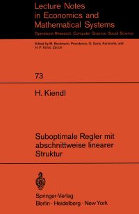 Book Cover for Suboptimale Regler Mit Abschnittweise Linearer Struktur by Harro Kiendl