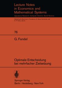Book Cover for Optimale Entscheidung Bei Mehrfacher Zielsetzung by G Fandel