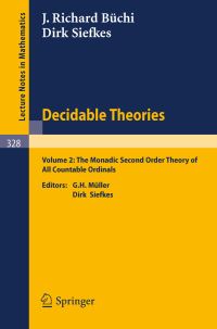 Book Cover for Decidable Theories by JR Büchi, D Siefkes