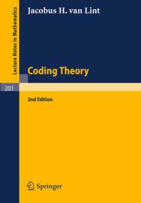 Book Cover for Coding Theory by J H van Lint