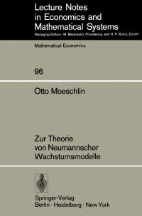 Book Cover for Zur Theorie Von Neumannscher Wachstumsmodelle by O Moeschlin