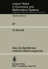 Book Cover for Über Die Stabilität Des Einfachen Bedienungskanals by G Schmidt