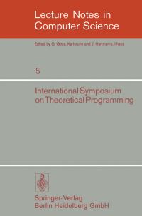 Book Cover for International Symposium on Theoretical Programming by A Ershov, VA Nepomniaschy