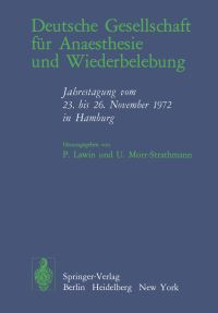 Book Cover for Deutsche Gesellschaft Für Anaesthesie Und Wiederbelebung by P Lawin, U MorrStrathmann
