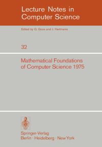 Book Cover for Mathematical Foundations of Computer Science 1975 by J Becvar