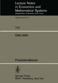 Book Cover for Produktionstheorie by G Uebe