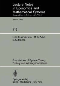 Book Cover for Foundations of System Theory by Brian DO Anderson, Michael A Arbib, E G Manes