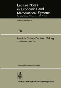 Book Cover for Multiple Criteria Decision Making by H Thiriez, S Zionts