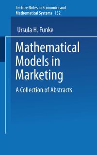 Book Cover for Mathematical Models in Marketing by Ursula H Funke