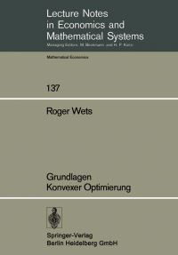 Book Cover for Grundlagen Konvexer Optimierung by R Wets