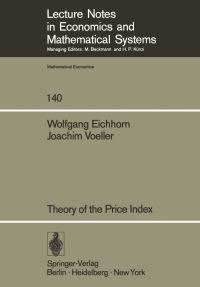 Book Cover for Theory of the Price Index by W Eichhorn, J Voeller