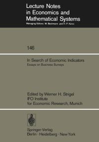 Book Cover for In Search of Economic Indicators by WH Strigel