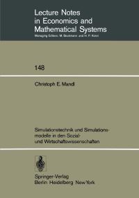 Book Cover for Simulationstechnik Und Simulationsmodelle in Den Sozial- Und Wirtschaftswissenschaften by CE Mandl