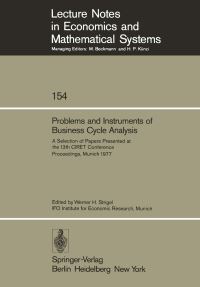 Book Cover for Problems and Instruments of Business Cycle Analysis by WH Strigel